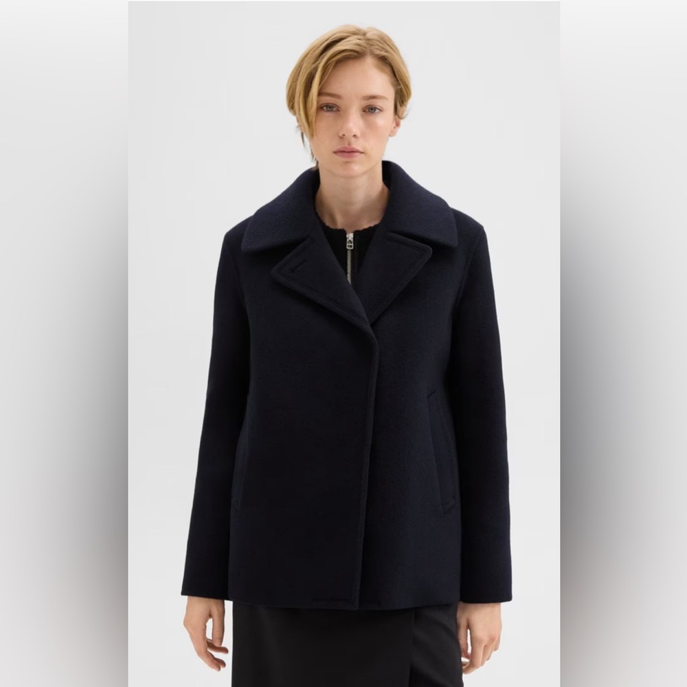 Theory Dark Baltic Women's Pea Coat